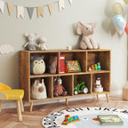 8-Cube Bookshelf 2 Tier Retro Bookcase with Legs