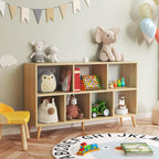 8-Cube Bookshelf 2 Tier Retro Bookcase with Legs