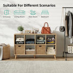 8-Cube Bookshelf 2 Tier Retro Bookcase with Legs