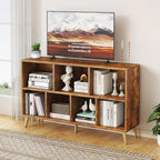 8-Cube Bookshelf 2 Tier Retro Bookcase with Legs