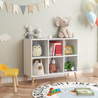 8-Cube Bookshelf 2 Tier Retro Bookcase with Legs
