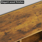 8-Cube Bookshelf 2 Tier Retro Bookcase with Legs