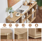 8 Cube Storage Bookcase 53" Wide Wooden Book