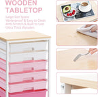 8-Drawer Storage Trolley Rolling Cart with Lockable Wheels