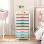 8-Drawer Storage Trolley Rolling Cart with Lockable Wheels