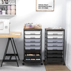 8-Drawer Storage Trolley Rolling Cart with Lockable Wheels