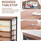 8-Drawer Storage Trolley Rolling Cart with Lockable Wheels