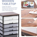 8-Drawer Storage Trolley Rolling Cart with Lockable Wheels
