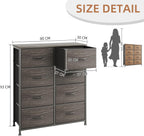 8 Drawers Chest of Fabric Storage Dresser Vertical