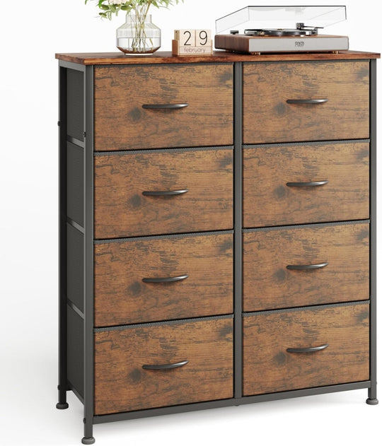 8 Drawers Chest of Fabric Storage Dresser Vertical