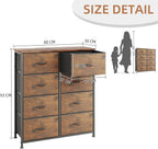 8 Drawers Chest of Fabric Storage Dresser Vertical