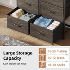 8 Drawers Chest of Fabric Storage Dresser Vertical