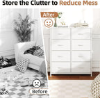 8 Drawers Chest of Fabric Storage Dresser Vertical