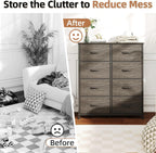 8 Drawers Chest of Fabric Storage Dresser Vertical