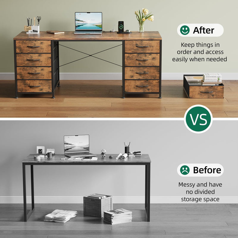 8 Drawers Desk