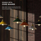 8 Heads Spider Pendant Light Industrial Metal Cone