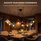 8 Heads Spider Pendant Light Industrial Metal Cone