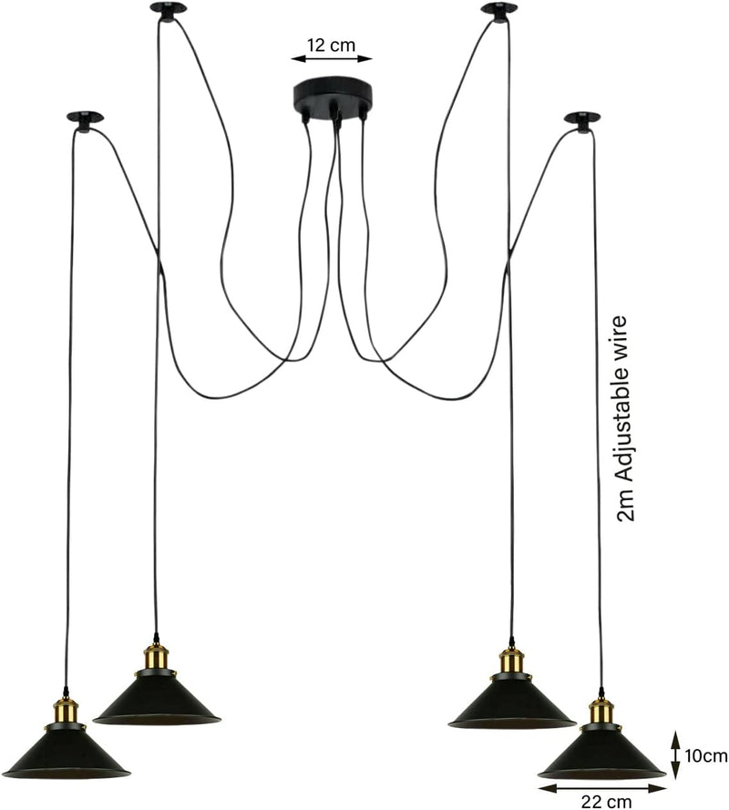 8 Head Spider Pendant Light with Adjustable 2m
