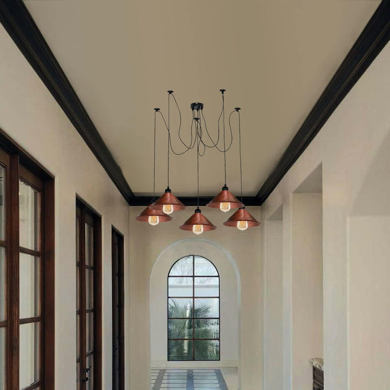 8 Head Spider Pendant Light with Adjustable 2m