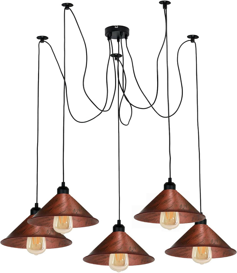 8 Head Spider Pendant Light with Adjustable 2m