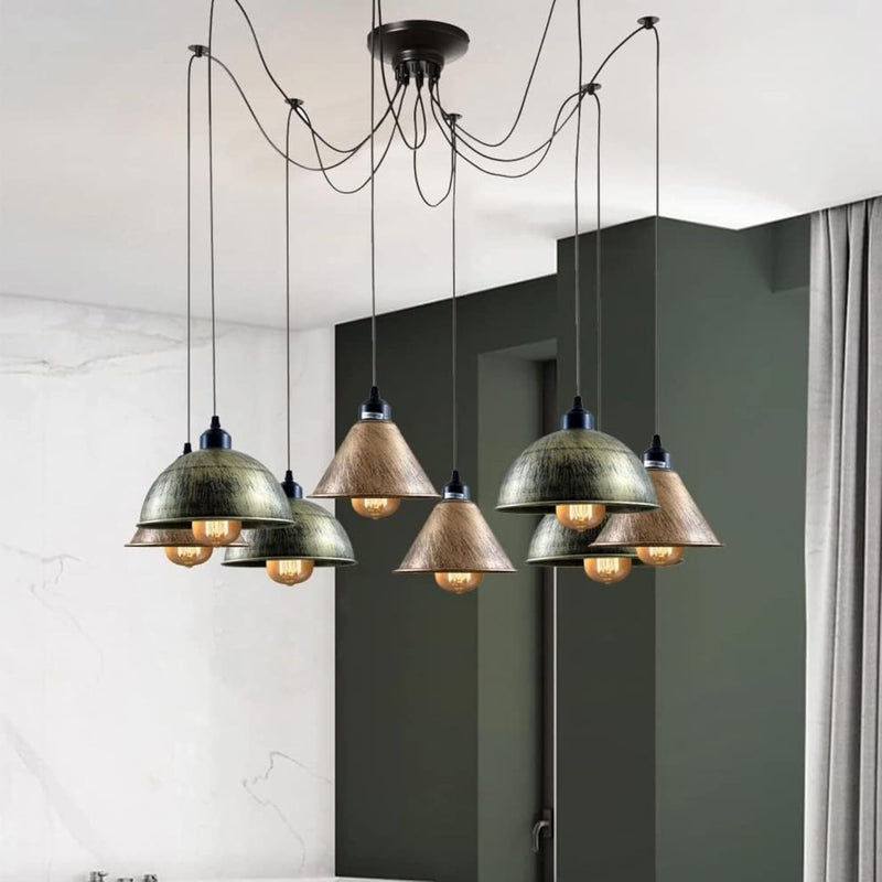 8 Head Spider Pendant Light with Adjustable 2m