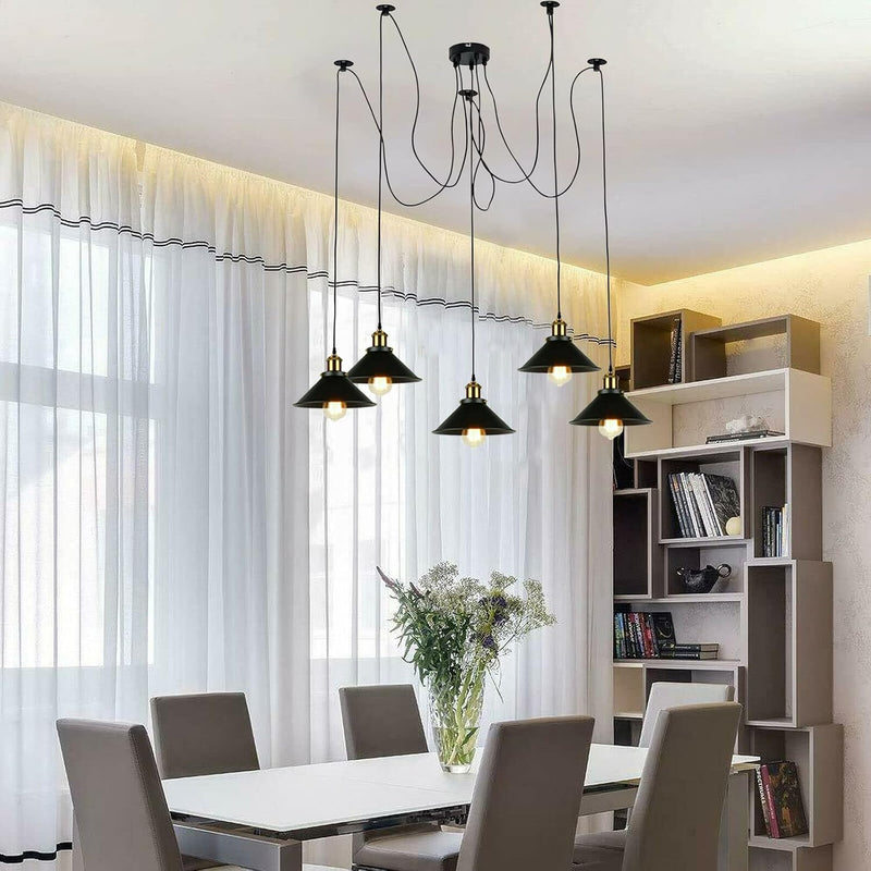 8 Head Spider Pendant Light with Adjustable 2m