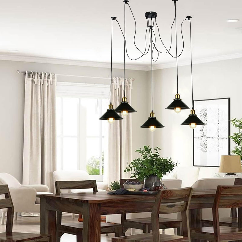 8 Head Spider Pendant Light with Adjustable 2m