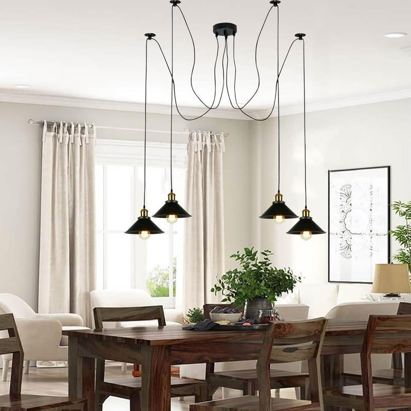 8 Head Spider Pendant Light with Adjustable 2m