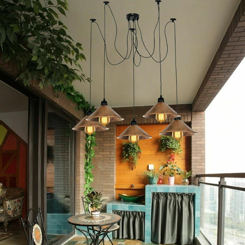 8 Head Spider Pendant Light with Adjustable 2m