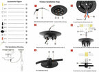 8 Heads Spider Pendant Light Industrial Metal Cone