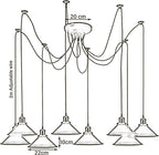 8 Heads Spider Pendant Light Industrial Metal Cone