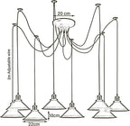 8 Heads Spider Pendant Light Industrial Metal Cone