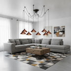 8 Heads Spider Pendant Light Industrial Metal Cone