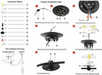 8 Heads Spider Pendant Light Industrial Metal Cone