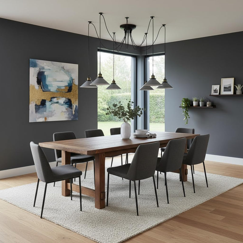 8 Heads Spider Pendant Light Industrial Metal Cone