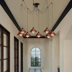 8 Heads Spider Pendant Light Industrial Metal Cone