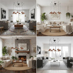 8 Heads Spider Pendant Light Industrial Metal Cone