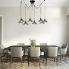 8 Heads Spider Pendant Light Industrial Metal Cone