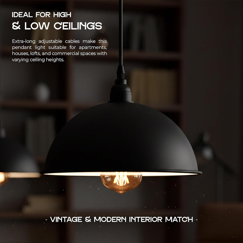 8 Heads Spider Pendant Light Industrial Metal Cone