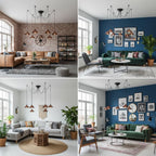8 Heads Spider Pendant Light Industrial Metal Cone