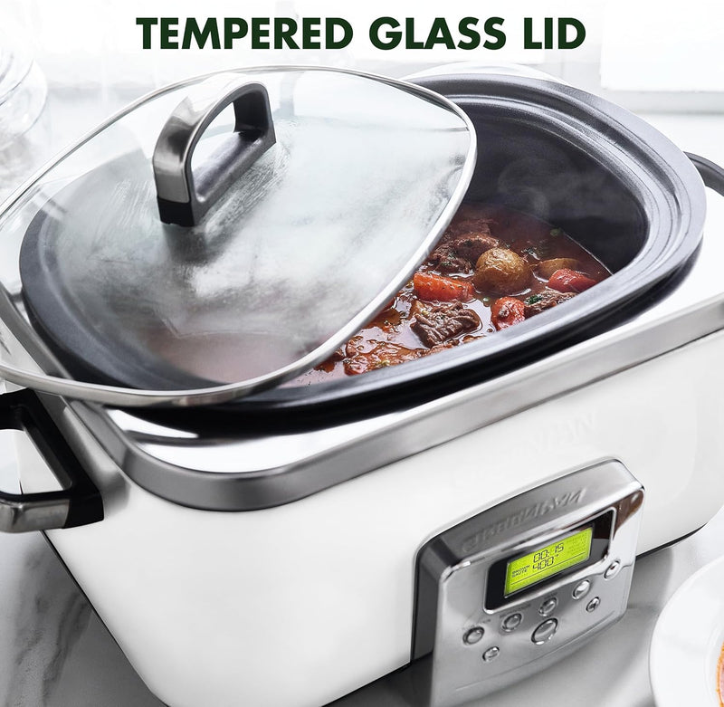 Elite 8-In-1 Programmable 6L Electric Slow Cooker Dishwasher