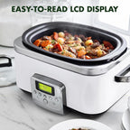 8-In-1 Programmable 6L Electric Slow Cooker Dishwasher Safe