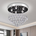 8-Light Crystal Staircase Chandelier Long Drop E27