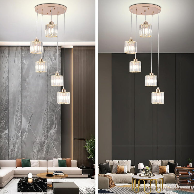 8 Light Raindrop Crystal Chandelier