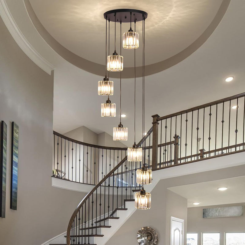 8 Light Raindrop Crystal Chandelier
