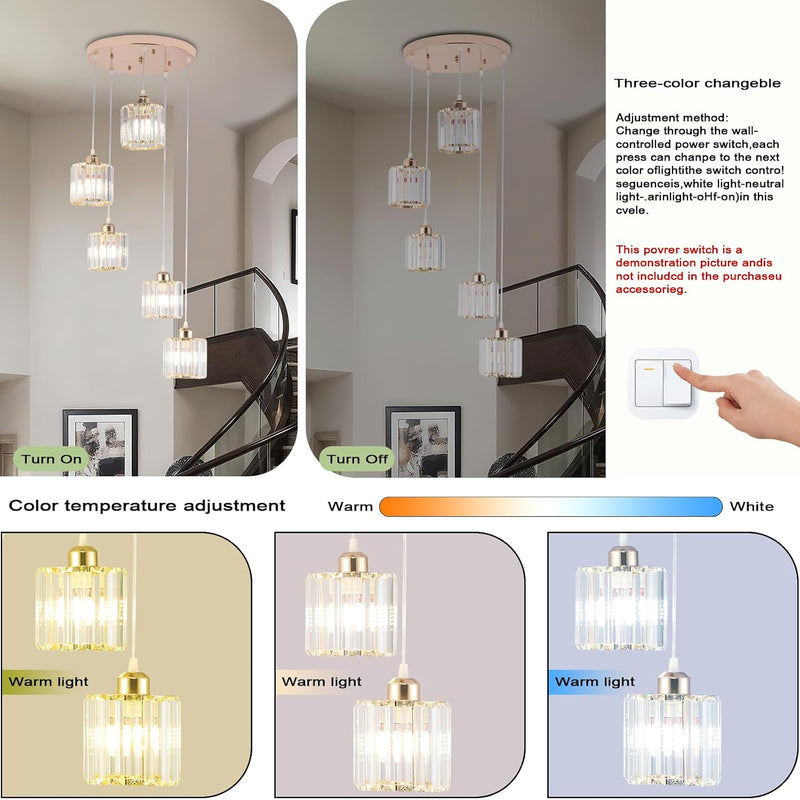 8 Light Raindrop Crystal Chandelier