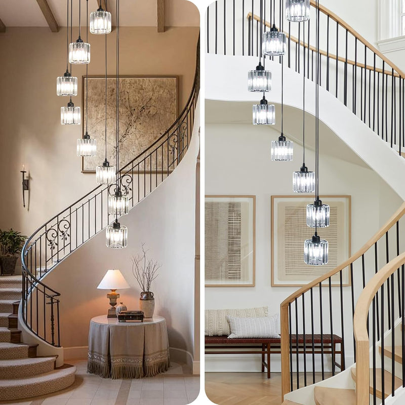 8 Light Raindrop Crystal Chandelier