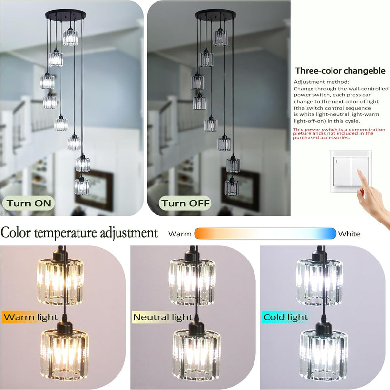 8 Light Raindrop Crystal Chandelier