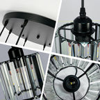 8 Light Raindrop Crystal Chandelier