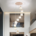 8 Light Raindrop Crystal Chandelier E27 Bulb Base